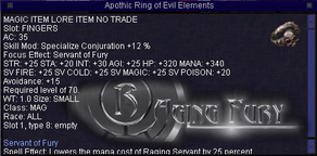 Apothic Ring of Evil Elements
