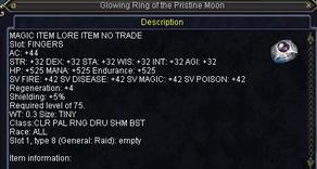 Glowing Ring of the Pristine Moon